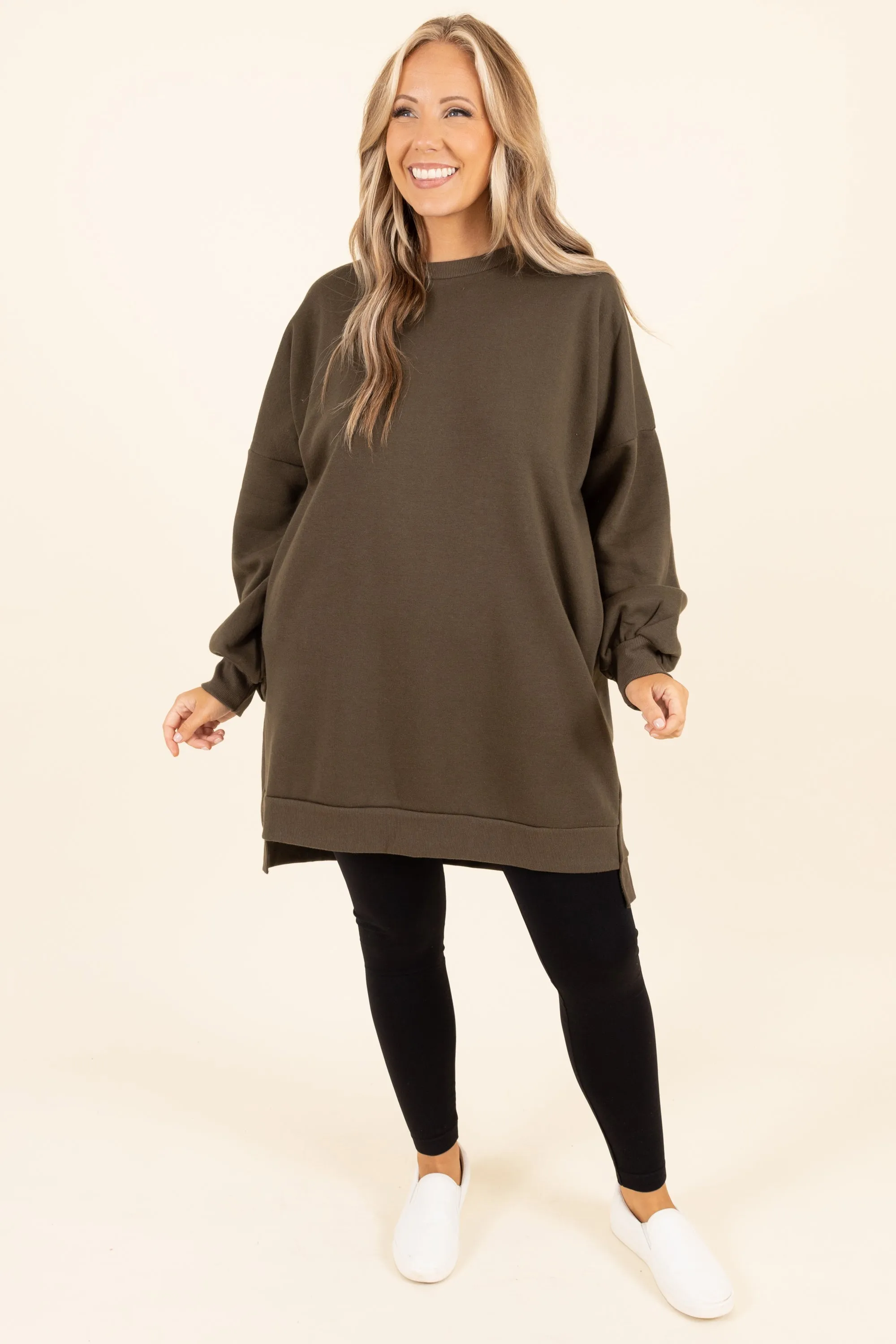 Always In Style Tunic, Dark Olive