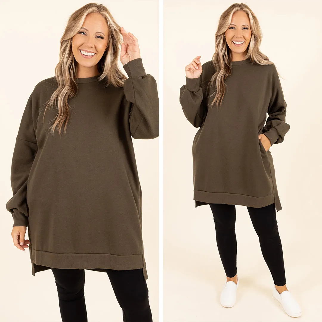 Always In Style Tunic, Dark Olive
