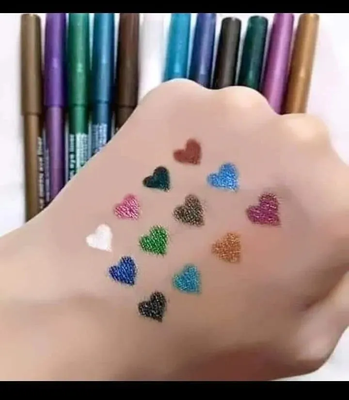 Flormar Glitter Eye And Lip Liner Pack Of 12.