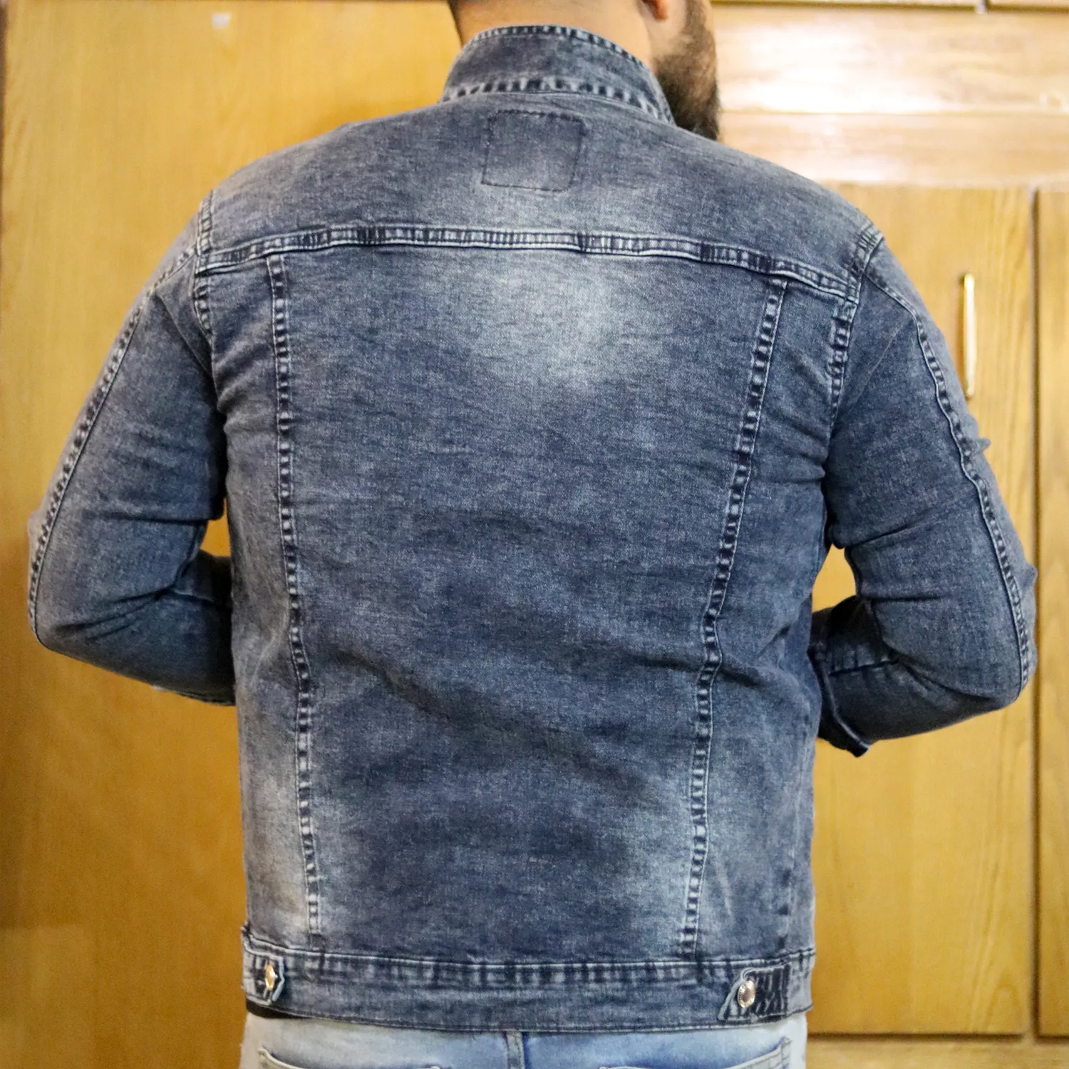 Men's Stretchable Washed Denim Jacket