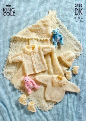 Shawl and Layette in King Cole DK (2793)