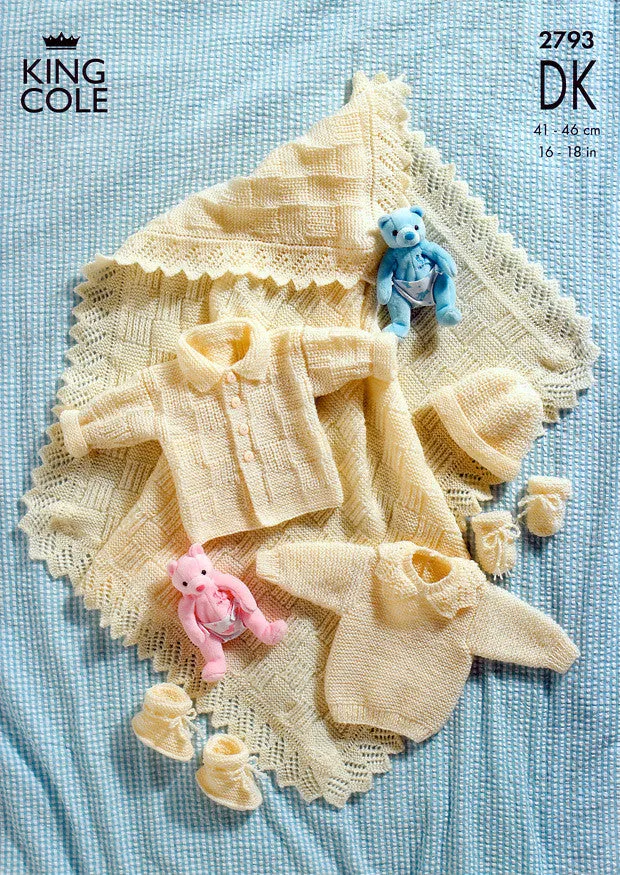 Shawl and Layette in King Cole DK (2793)