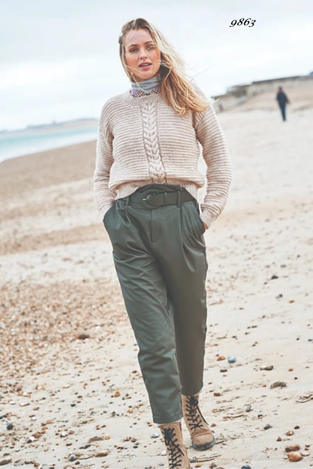 Stylecraft Highland Heathers DK Pattern 9863 - Round and Polo Neck Sweaters