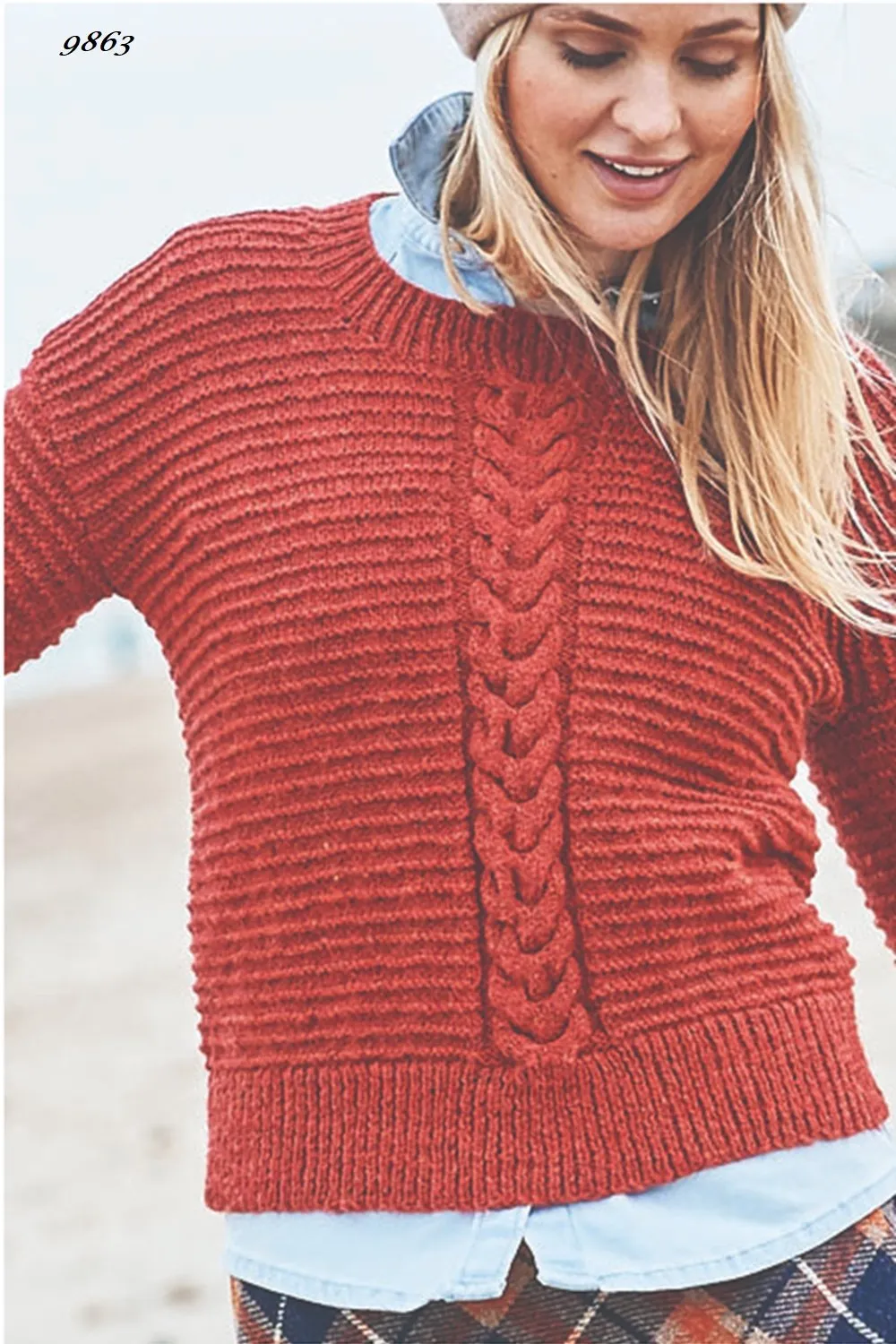 Stylecraft Highland Heathers DK Pattern 9863 - Round and Polo Neck Sweaters