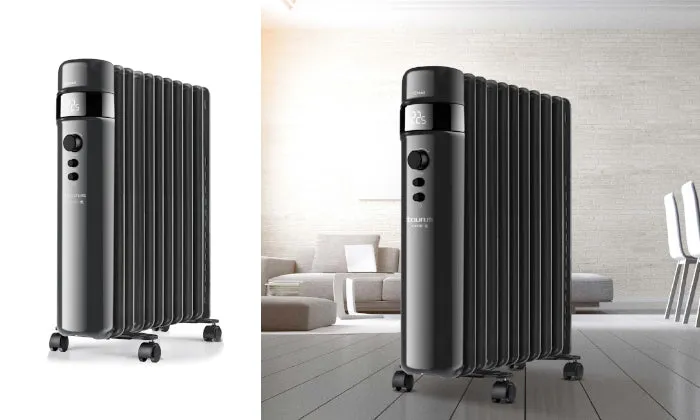 Taurus Heater 11 Fin Oil Filled Steel Black Wifi Enabled 3 Heat Settings 2500 W "Agadir Connect"