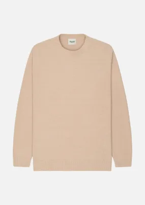 Textured Knit Crew (Beige)